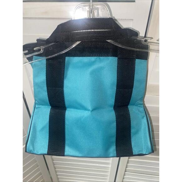 New Makita Tote BAG Contractor Tool Bag Teal Black Double Handle Zipper Top - Picture 3 of 9